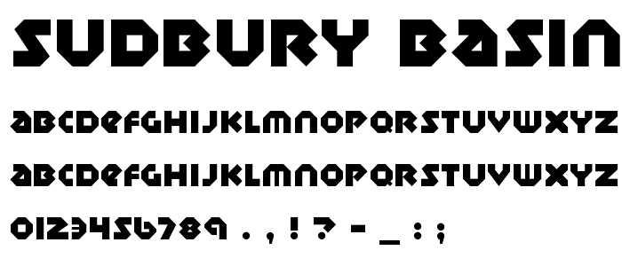Sudbury Basin font